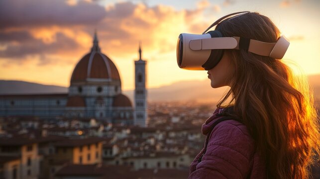 The concept of traveling utilizes future technologies, such as AR glasses, to explore the past
