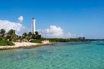 Lighthouse at Mahahual, Quintana Roo, Mexico