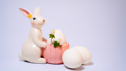 easter bunny and eggs