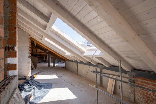 Attic Renovation Basics, Wooden Beams and Open Space