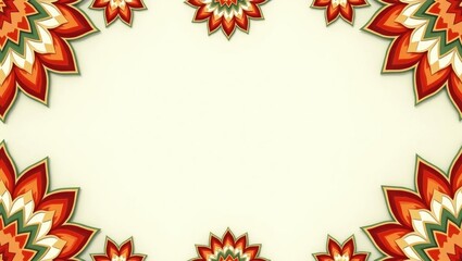 Elegant arabesque cut-out design featuring layered multicolored patterns on a light background