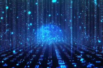 Digital sphere, data stream, abstract background, tech concept