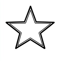 Obraz premium Simple black outline star shape. (1)