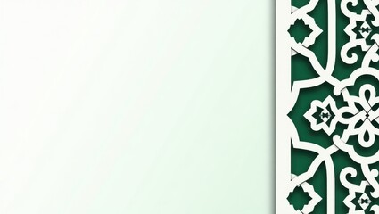 Intricate white lattice design revealing vibrant traditional patterns in red, gold, and green