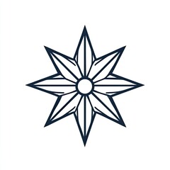 Obraz premium Eight-pointed star, ninja weapon, shuriken illustration.