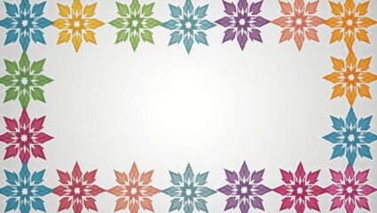 Intricate white lattice design revealing vibrant traditional patterns in red, gold, and green