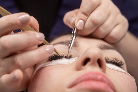 Eyelash Extensions Application in Salon