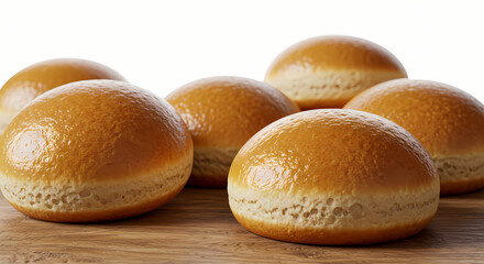 Golden Brown Hamburger Buns