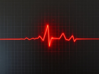 Cardiogram cardiograph oscilloscope screen red illustration background. Line technology chart wave science illustration background 