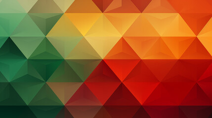 Polygonal mosaic background in rasta colors