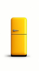 Yellow Retro Fridge for Studio Shot.