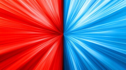 Red and blue burst background, abstract design