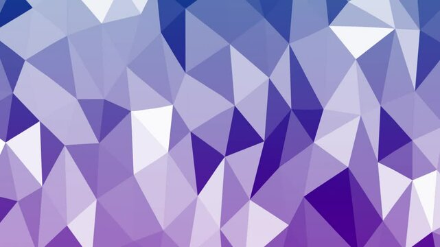 Abstract Triangle Morph Dance 4K features triangles shapes with a purple to blue shifting gradient made to look three dimensional moving and morphing in a loop.  