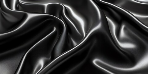 Obraz premium Black Silk Drape 3D Render