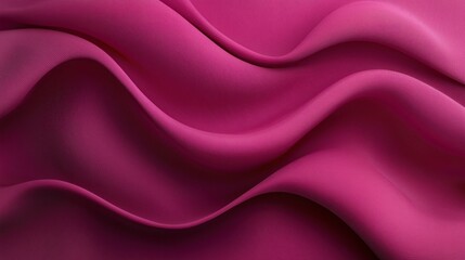 Fototapeta premium Smooth pink fabric draped elegantly with gentle waves under soft lighting
