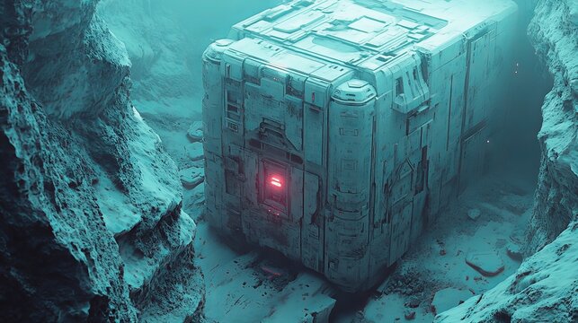 Perfectly constructed glossy blocks are the focal point of a 3D rendered image, with a grey and futuristic tech wallpaper serving as the background