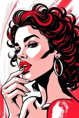 Seductive Noir Beauty with Dramatic Pose