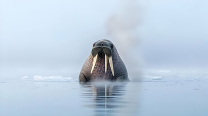 Walrus In Arctic Fog
