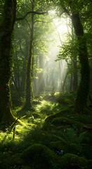 Obraz premium morning in the forest