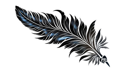 Obraz premium Elegant Black Feather: A Stylish Graphic Design