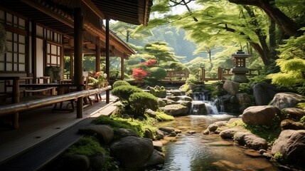 A photo of a traditional Japanese ryokan
