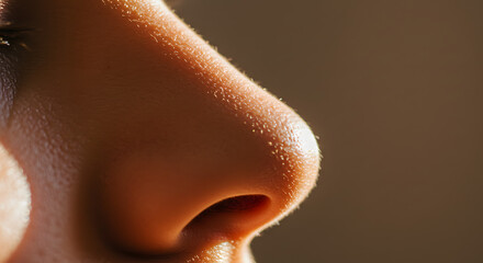 Naklejka premium close up of a woman nose