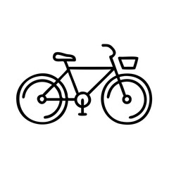 Obraz premium Bicycle parked in a residential area with a calm atmosphere during the afternoon sunlight