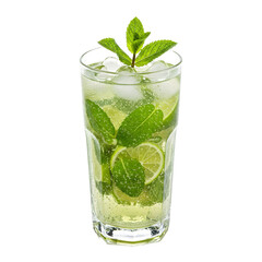 mojito cocktail isolated on a transparent background