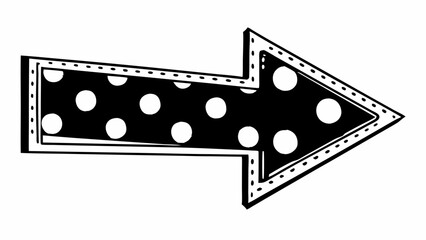 Dotted Arrow: Illustrate a dashed or dotted arrow where the spaces between the dots are irregular, and the texture transitions between crayon and chalk. The imperfect alignment of the dots gives a pla