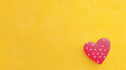 Obraz premium colorful heart on yellow background