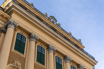 Lower Belvedere Palace in Vienna showing its clock and elegant facade