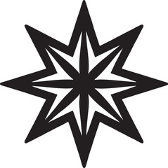 Fototapeta premium Black mandala design silhouette victor isolated on the white background.