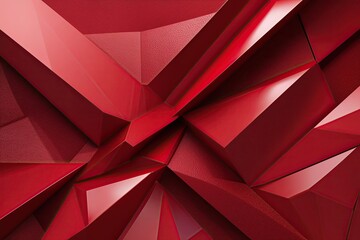 Vibrant Red Abstract Background with Geometric Texture and Gloss for Contemporary Design and Graphics