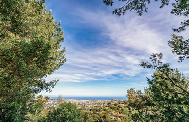 A sunny clear day over looking San Pedro, California and the Port of Los Angeles