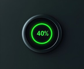 Green loading bar with 40% process
