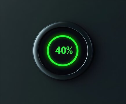 Green loading bar with 40% process