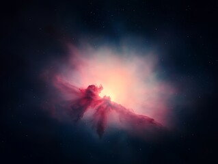 Obraz premium Cosmic Nebula: Stellar Birth in Deep Space.