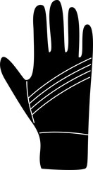 Sport gloves silhouette vector