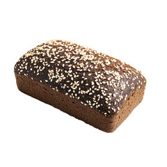 wheat rye bread black bread isolated on transparent background