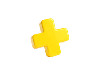 Obraz premium 3D golden cross symbol with puzzle piece isolated on white background