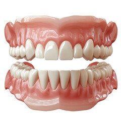 Obraz premium Dental model of human teeth isolated on white or transparent background.