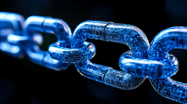 Futuristic Digital Chain: Exploring Network Connections and Cybersecurity in the Digital Age