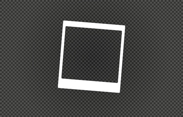 Retro Polaroid film with signature perforations and a subtle vintage effect. Designed in vector graphics, perfect for photo collages, design, and creative projects. Png background. PNG poloroid.