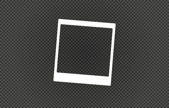 Retro Polaroid film with signature perforations and a subtle vintage effect. Designed in vector graphics, perfect for photo collages, design, and creative projects. Png background. PNG poloroid.
