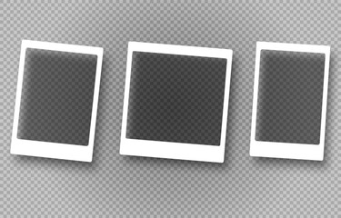 Retro Polaroid film with signature perforations and a subtle vintage effect. Designed in vector graphics, perfect for photo collages, design, and creative projects. Png background. PNG poloroid.