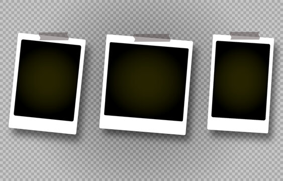 Retro Polaroid film with signature perforations and a subtle vintage effect. Designed in vector graphics, perfect for photo collages, design, and creative projects. Png background. PNG poloroid.