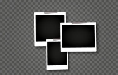 Retro Polaroid film with signature perforations and a subtle vintage effect. Designed in vector graphics, perfect for photo collages, design, and creative projects. Png background. PNG poloroid.