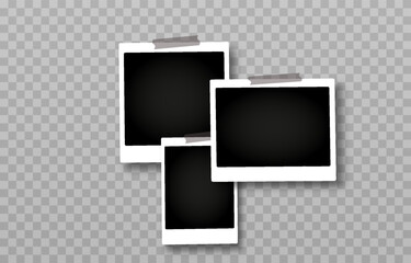 Retro Polaroid film with signature perforations and a subtle vintage effect. Designed in vector graphics, perfect for photo collages, design, and creative projects. Png background. PNG poloroid.