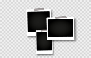 Retro Polaroid film with signature perforations and a subtle vintage effect. Designed in vector graphics, perfect for photo collages, design, and creative projects. Png background. PNG poloroid.