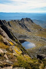 mountain landscape with blue sky